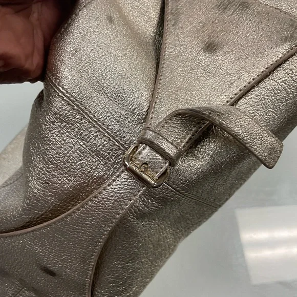 Women’s Vintage Leather Jimmy Choo Sparkly Large Purse 👛 Bag Pre Owned Used - Picture 4 of 16